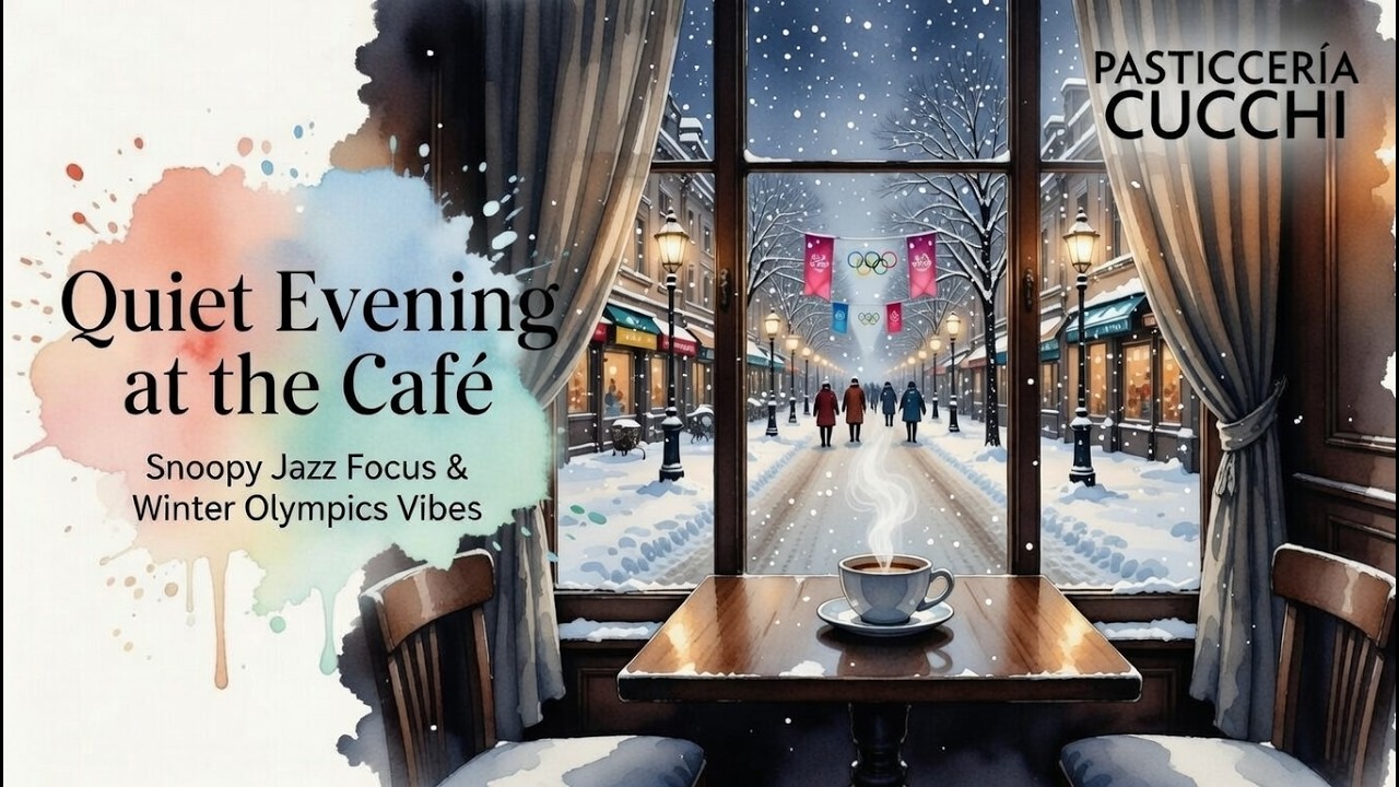 2026 Quiet Evening at the Café: Snoopy Jazz Focus & Winter Olympics Vibes