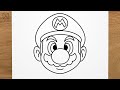 How to draw super mario step by step easy