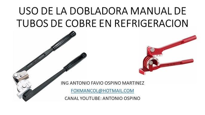 Bonvoisin Dobladora de tubos de 1/2 OD Dobladora de tubos manual  Herramienta de flexión HVAC de 180 grados para tubos de cobre y aluminio  Reparación