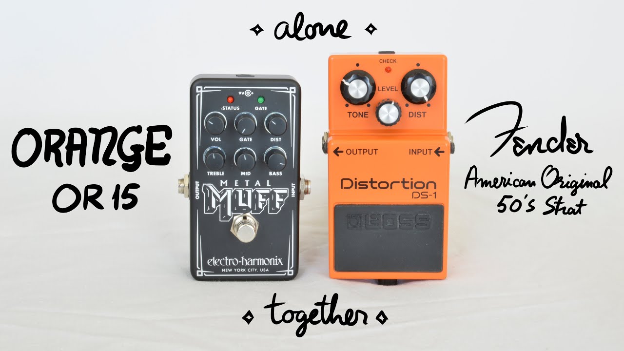 Boss DS vs Electro Harmonix Nano Metal Muff   Demo + Review   Great  affordable distortion pedals!