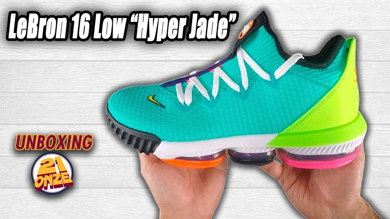 Unboxing Nike LeBron 16 Low “Hyper Jade” - YouTube