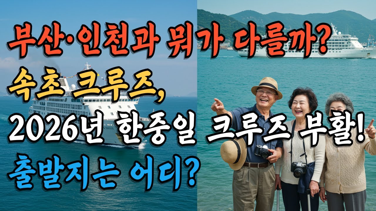🚢 속초 출발 크루즈 완전 정리! 2025~2026 최신 일정 & 시니어 여행 가이드