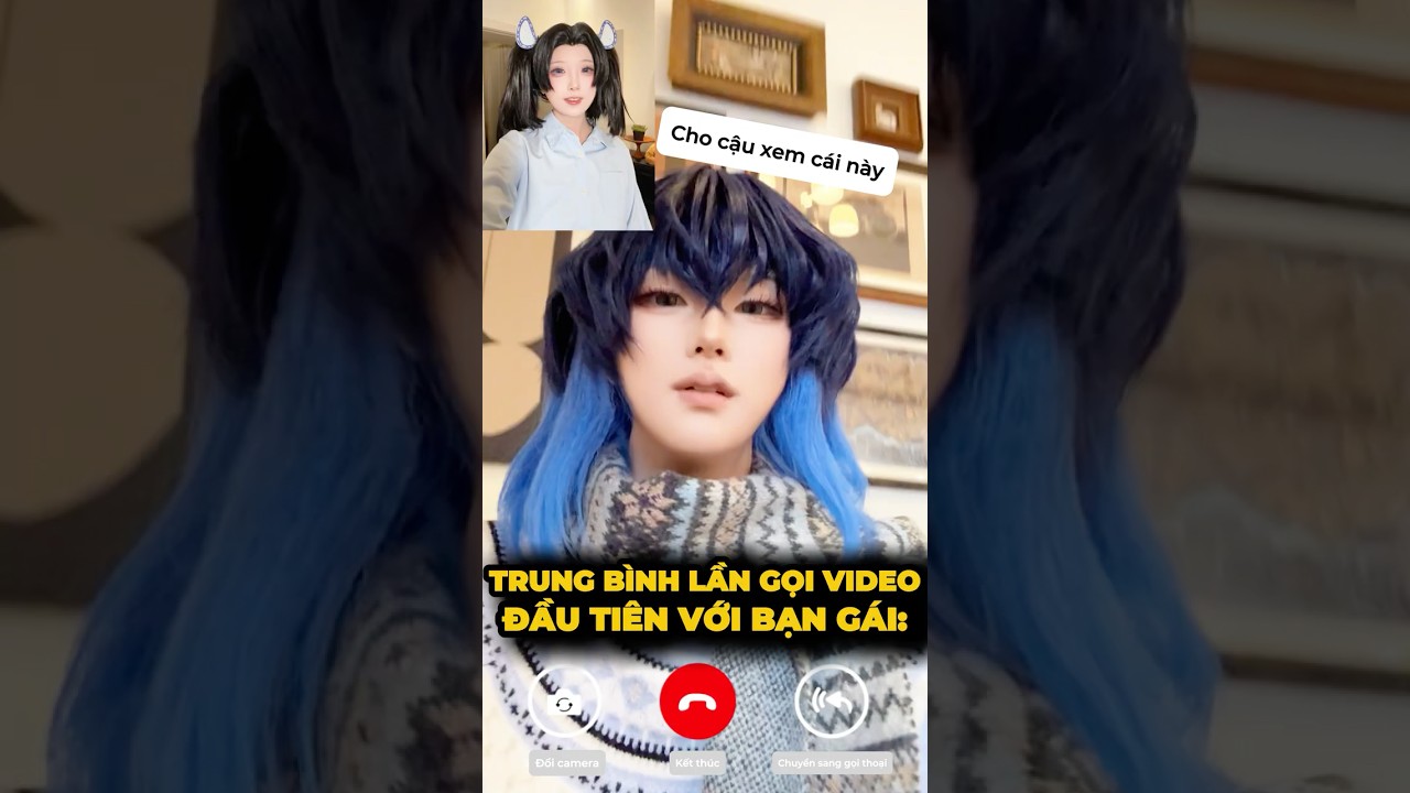 Lần gọi video đầu tiên với bạn gái🤔- Gia đình Inosuke#cosplay #shorts #minnacosplay