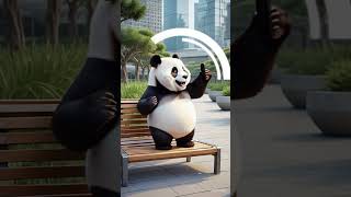 Panda Finally Found the WiFi 😂📶 #shorts