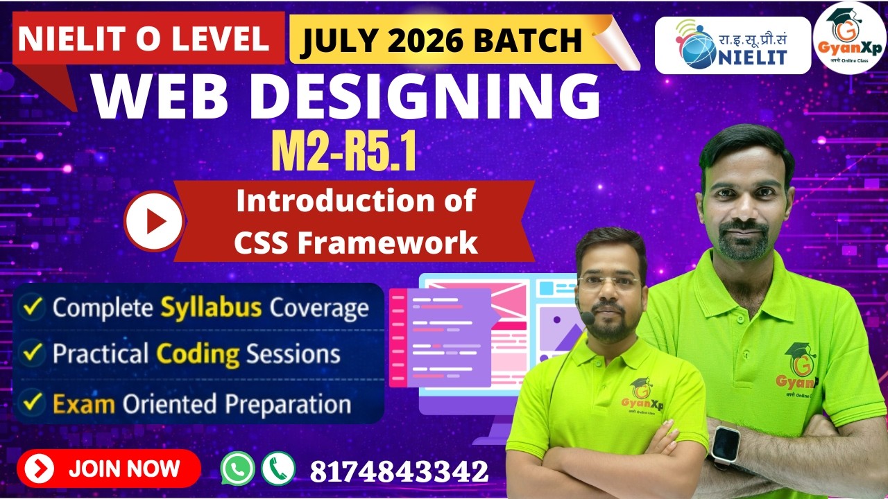 Introduction of CSS Framework| Chapter-5 | M2-R5.1 | O Level | July ...