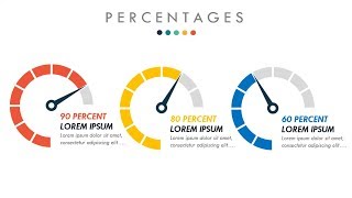 Animated Percentages Circle Chart Inforgraphic PowerPoint Template