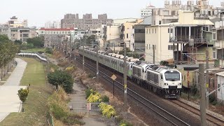 【8785次】臺鐵 2023.12.21 [柴電機車 R201 & R202] 新車重聯試運轉 牽引918編組 彰化中央陸橋 TR R201 & R202 Hauling EMU918 Set (3)