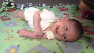 Teaching baby to roll over