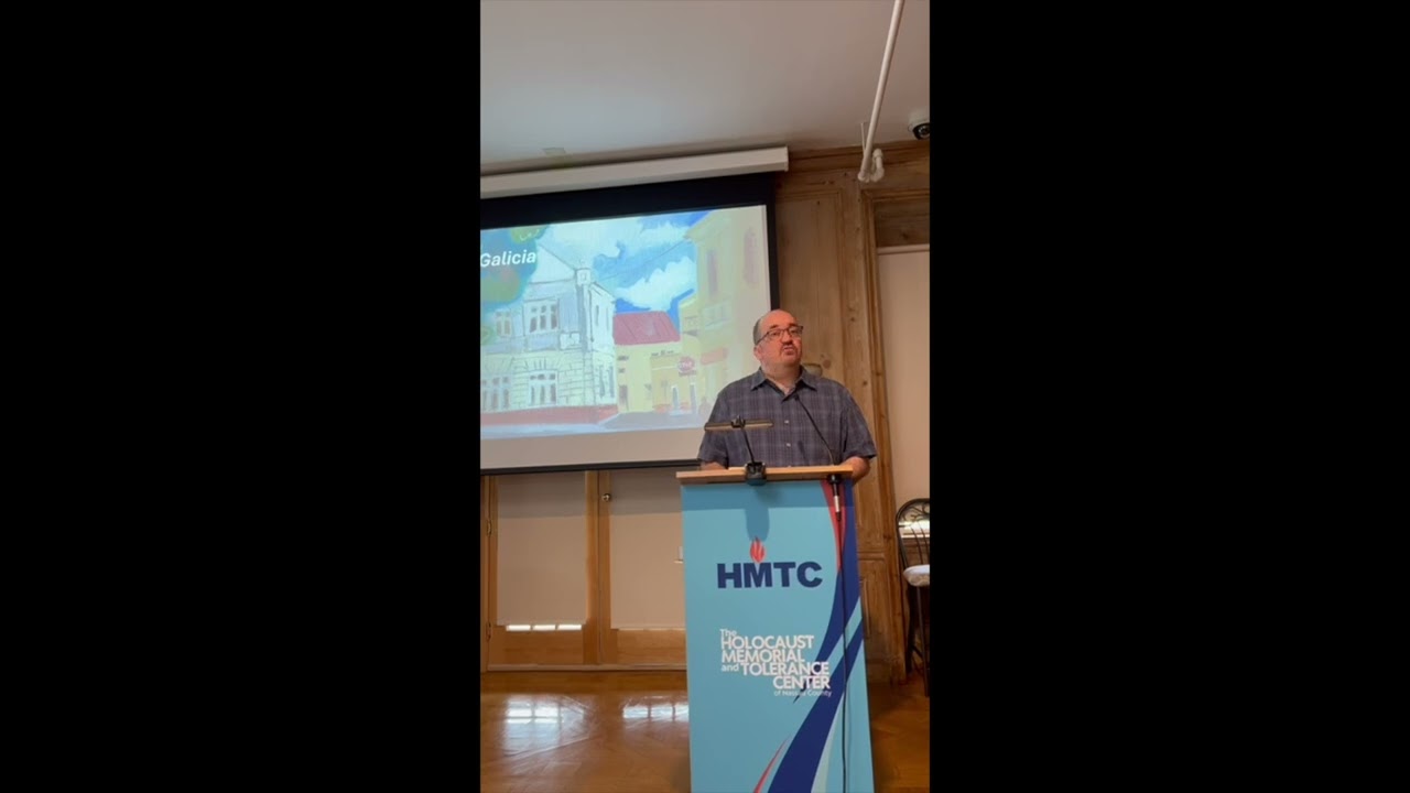 HMTC's Dr. Christopher Probst introduces "Places in Galicia" exhibit