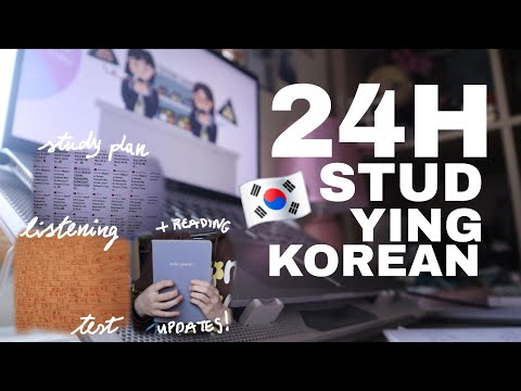 24h KOREAN STUDY VLOG | why is this so hard...