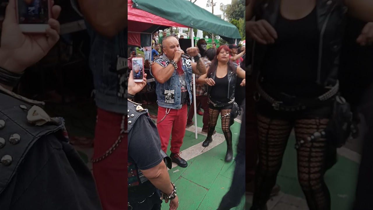 Bandera roja la Malinche y punk contra el sistema en el tianguis del trueque
