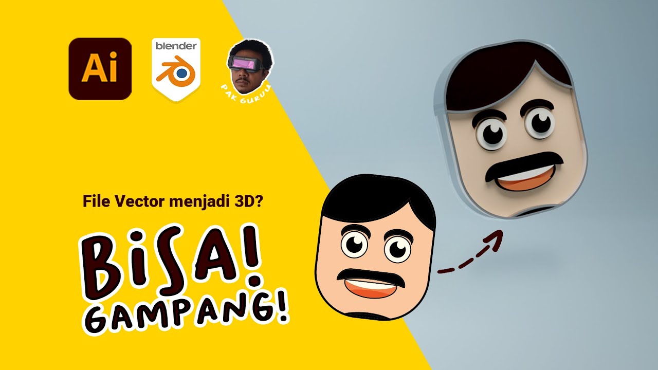 Mengubah File Vector Menjadi 3D Menggunakan Blender YouTube Mengubah file vector menjadi 3d menggunakan blender youtube