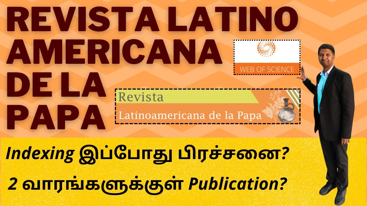 Christo Ananth - Revista Latinoamericana de la Papa - ESCI -  Web of Sci - Genuine Review - Tamil
