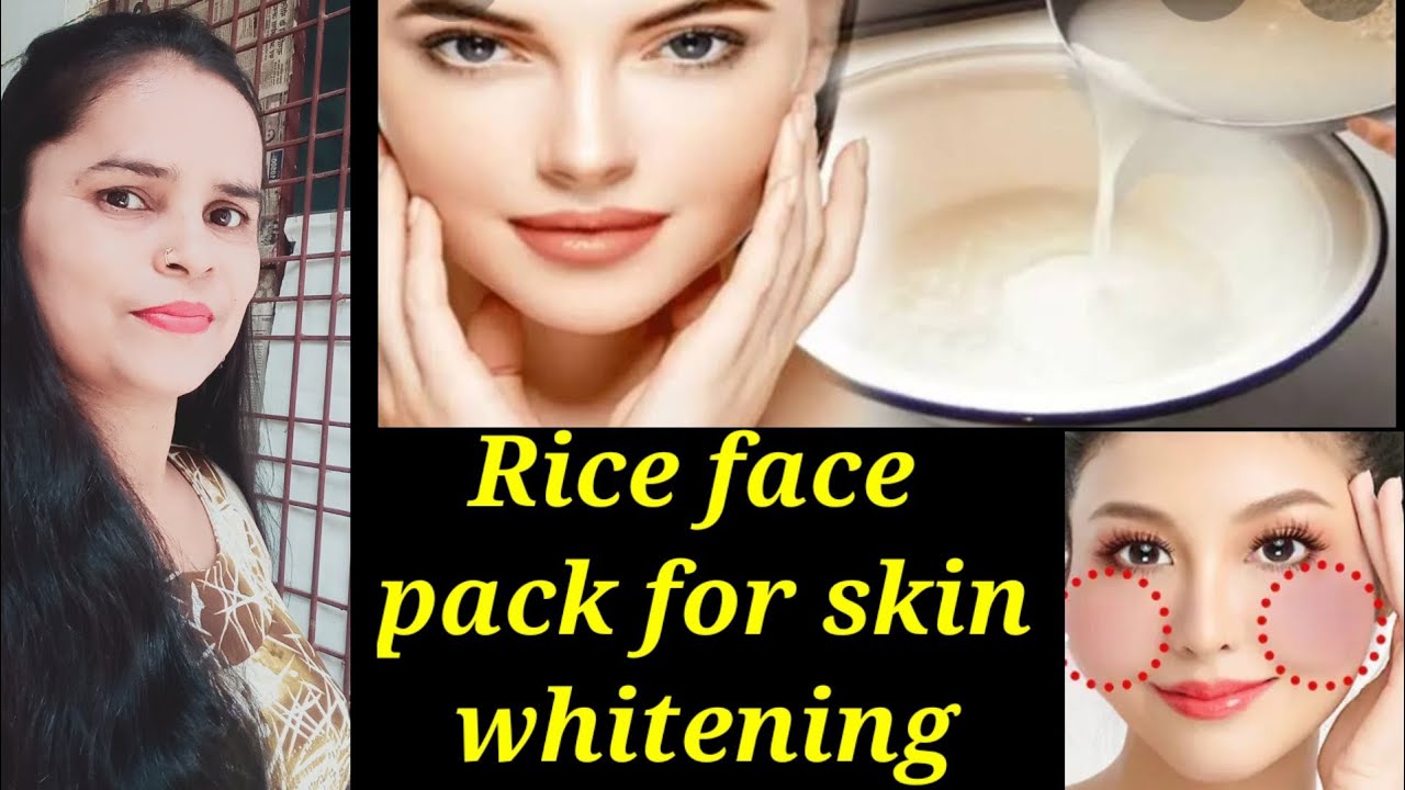 Rice face pack for skin whitening. How can I whiten my face with rice