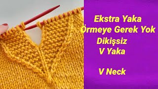 Dikişsiz V Yaka V Neck