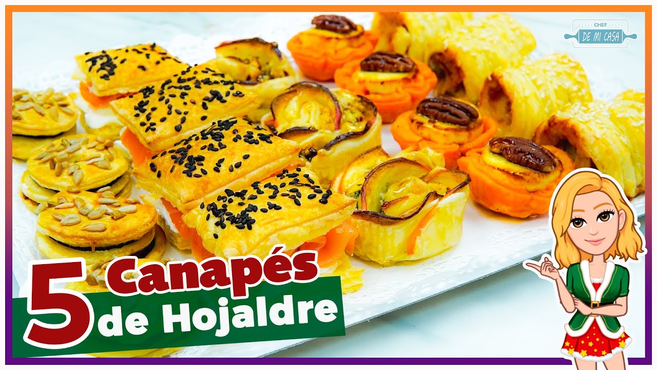 🎄 5 Canapés de Hojaldre ¡SÚPER FÁCILES y DELICIOSOS! 😋 para TRIUNFAR esta NAVIDAD 🎉