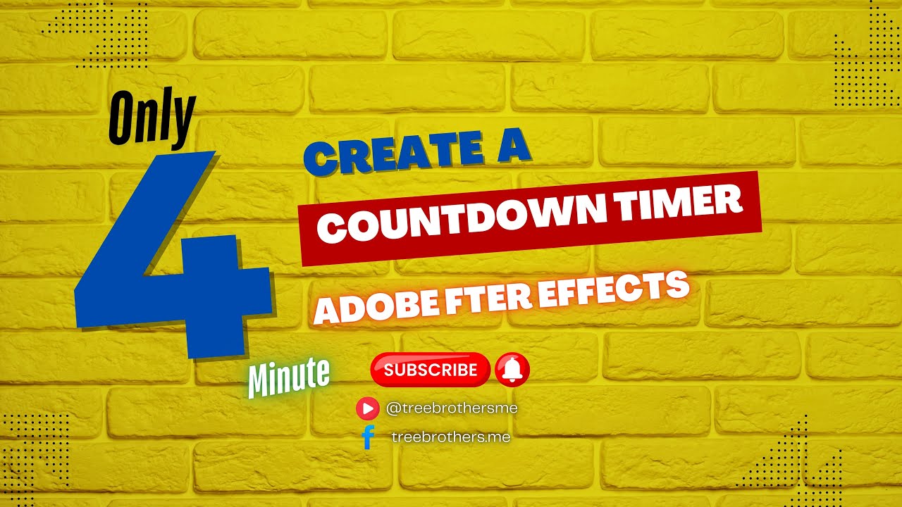 Create a Countdown Timer in After Effects! ⏳🎬 | Easy Tutorial | Tree ...