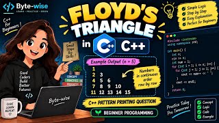 Full Floyd’s Triangle| Pattern Printing Using Nested Loops|Logic Building|Beginner Programming| Byte-wise News