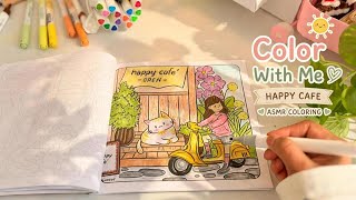 Details Cozy Coloring Time ☕🌸 | Cute Café Coloring Book | Relaxing & Satisfying Guide