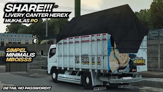 MOD BUSSID TERBARU || SHARE LIVERY TRUCK CANTER HEREX MBOISSS TERPAL SEGITIGA || FREE NO PW