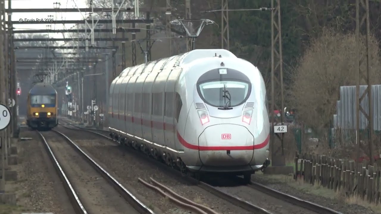 Trainspotting Station Colmschate with 2 Special Trains 95 Years NVBS 1931 & DB ICE NEO 3 8029 Europe