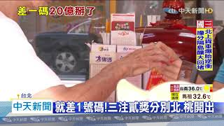 20200721中天新聞　差1號20.8億掰了！威力彩開獎「3注中貳獎」