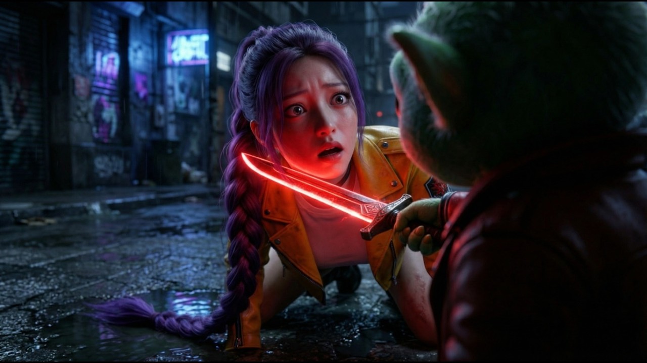 How could Rumi Huntrix lose to Alien? Epic Sword Fight Ultra-Realistic ...