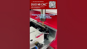 Heat-shrink extruded drilling and tapping of square tubes, producing clear and secure threads. #cnc