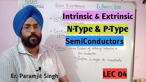 Intrinsic & Extrinsic Semiconductors in Hindi | P-Type & N-Type | Basic Electronics | LEC 04