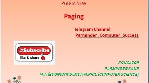 MCS-203 Operating Systems|IGNOU TEE|Paging