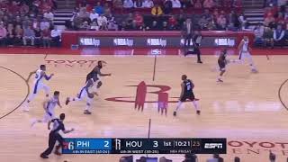 Ben Simmons Blocks James Harden! Lockdown Defense