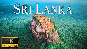 FLYING OVER SRI LANKA (4K Video UHD) - Relaxing Music With Beautiful Nature Video For Stress Relief