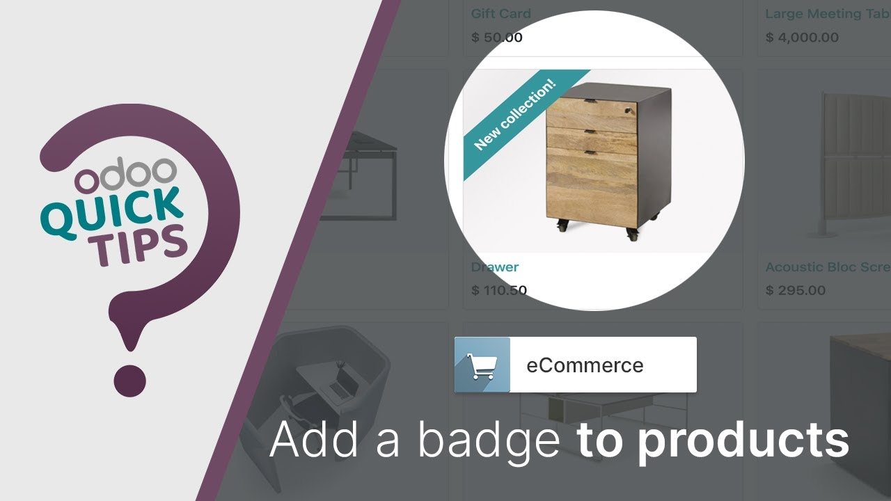 Odoo Quick Tips: Add a badge to products [eCommerce] - YouTube