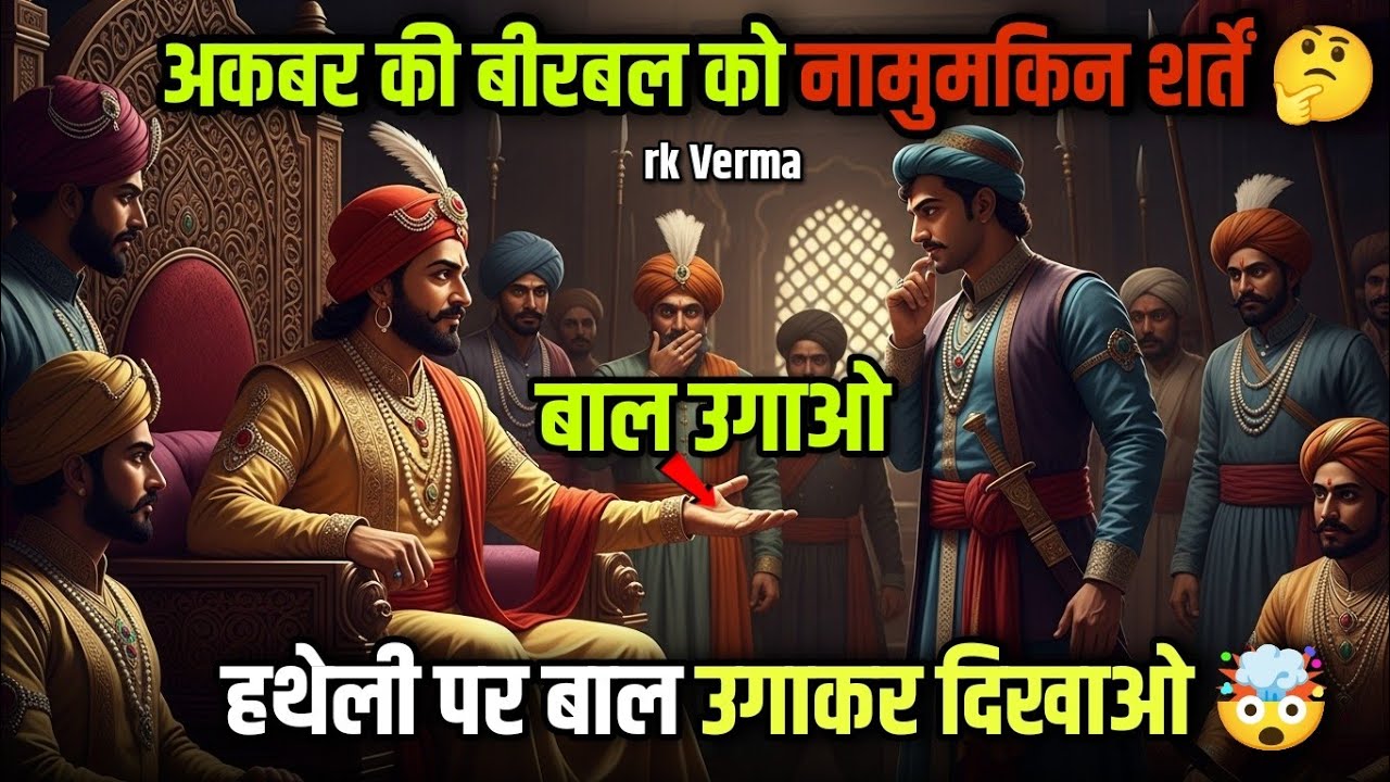 हथेली पर बाल क्यों नहीं होते?🤯 अकबर का सवाल 🤔 अकबर का घमंड टूटा! | Akbar Birbal New Story