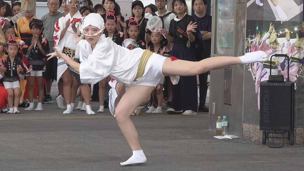 南越谷阿波踊り殿堂入りの「いなせ連」Awa Odori Dance - 南越谷プレ阿波踊り（2025.7.27）