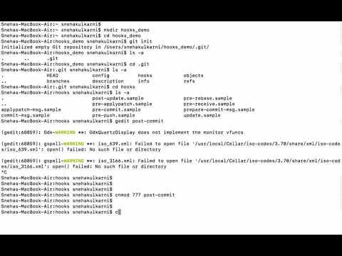 Adding a post commit git hook