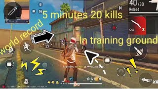 World record 5 minutes 20 kills in training ground😨😱