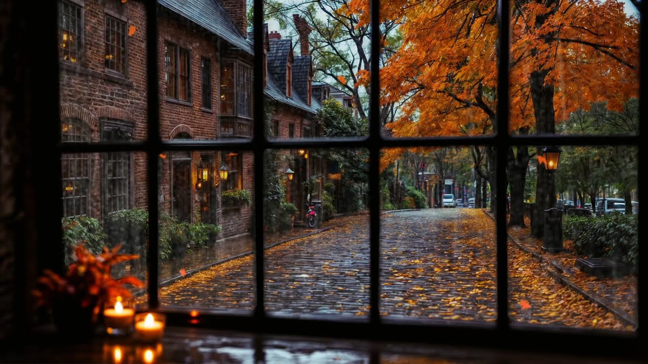 No Ads | Watching Autumn Rain Outside the Window – Fall Ambience for ...