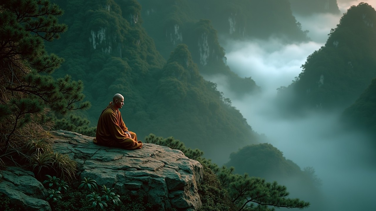 Глубокая медитация для покоя | Монах в горах ~ Исцеляющая медитация