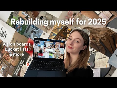 RE - BUILDING MYSELF FOR 2025🌱 | vision board 2025, making a bucket list, haul & more