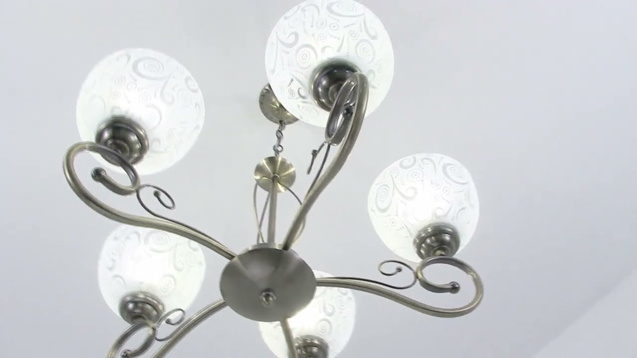 Классическая люстра Rivoli Loren - 5 рожков, Е27 40 Вт