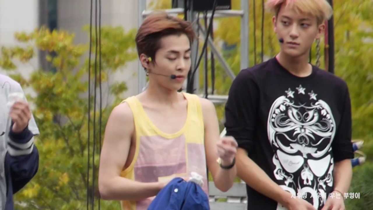 131006 EXO 강남 한류 페스티벌 리허설 시우민 땀!땀! (XIUMIN focus)