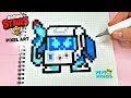 8 БИТ из ИГРЫ BRAWL STARS РИСУНКИ ПО КЛЕТОЧКАМ -PIXEL ART