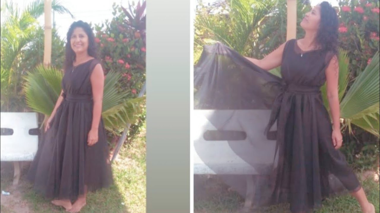 Vestido longo sem costura