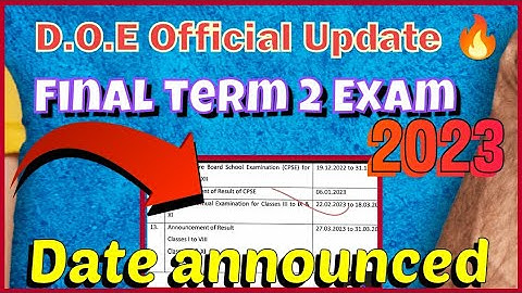 😰D.O.E official update Final exam 2023 date ll class 9 & 11 ll annual exam kabse shuru honge 2022 23