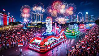 🇸🇬 Singapore National Day 2026 | Massive Light Parade & Spectacular Fireworks Over Singapore | 4K