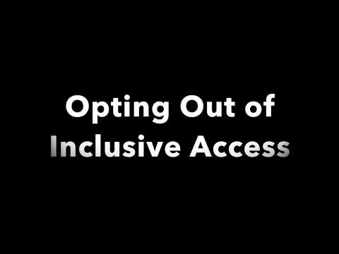 How to Opt Out of Inclusive Access at UC Merced