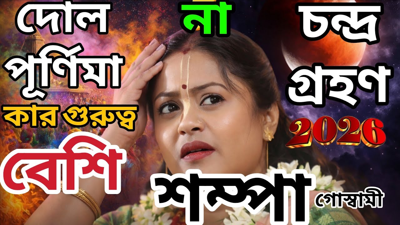 দোল পূর্ণিমা না চন্দ্রগ্রহণ কার গুরুত্ব বেশি, সম্পা গোস্বামী কীর্তন, sampa Goswami kirtan 2026