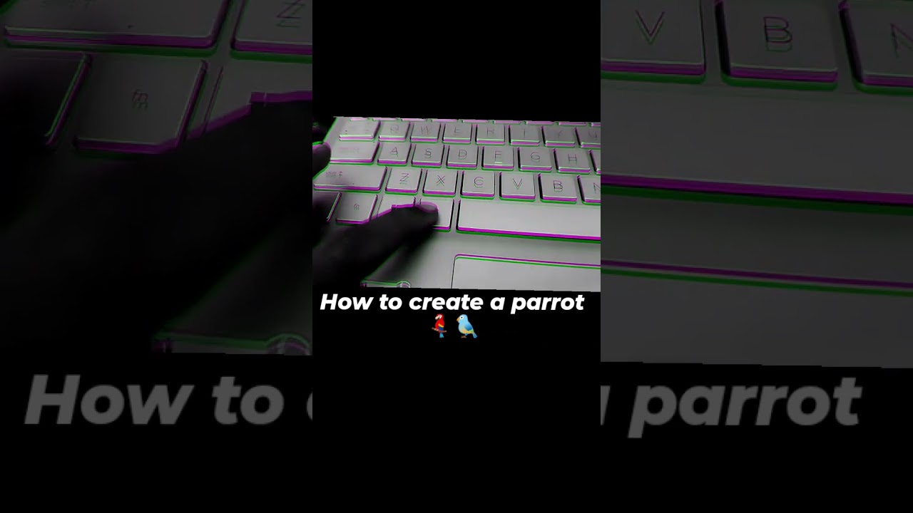 how to create a parrot 🦜 in ms word 