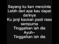 lirik Encik mimpi Ayuh Tinggalkan Dia